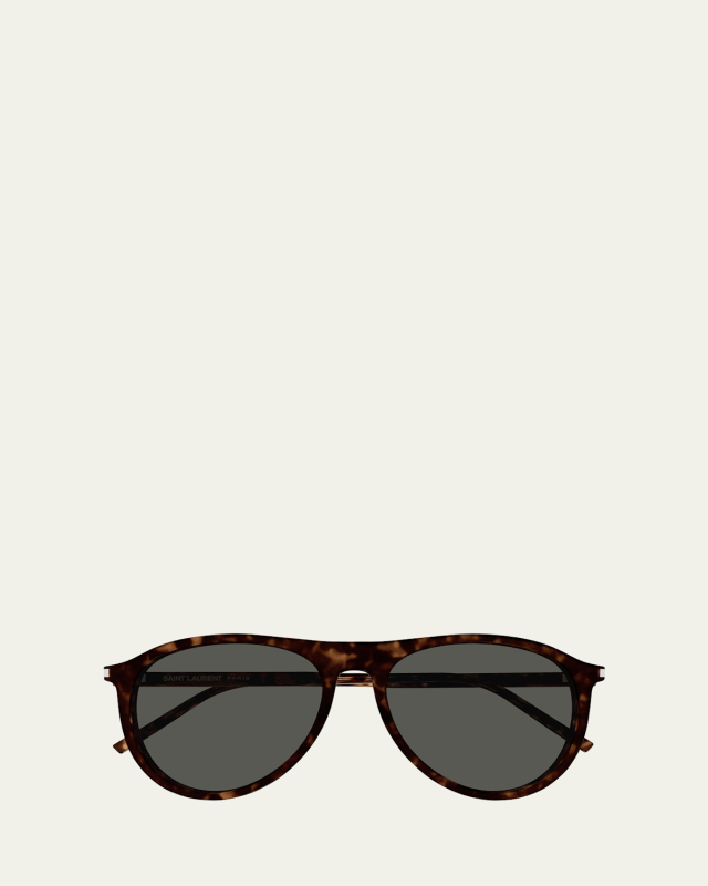 Thin Acetate Aviator Sunglasses